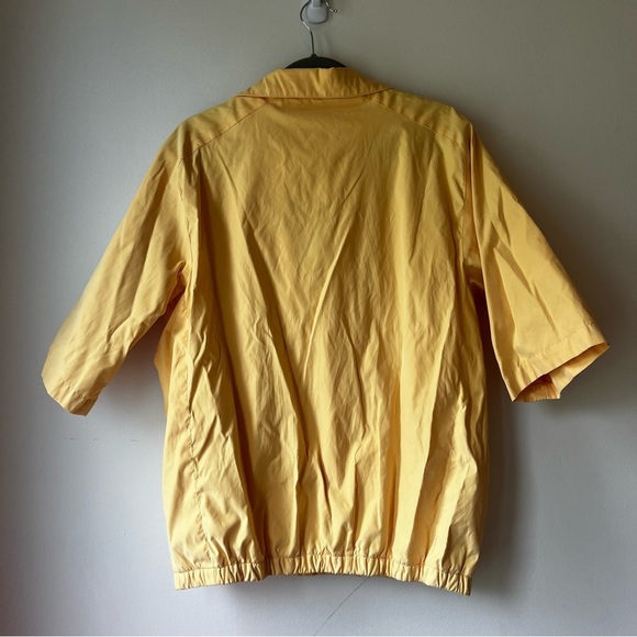 IZOD Yellow Quarter Zip Windbreaker Pullover Jacket Men’s Size S Mesh Lined - Picture 9 of 9